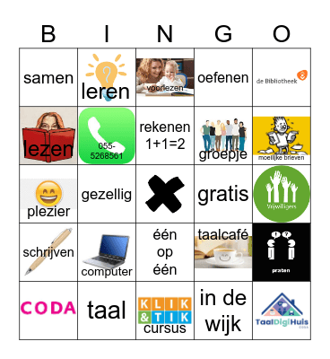 CODA TaalDigiHuis Bingo Card