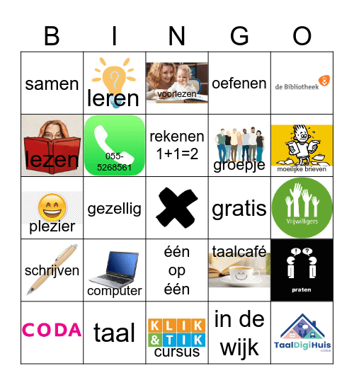 CODA TaalDigiHuis Bingo Card