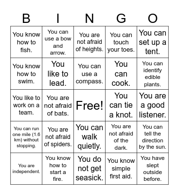 SURVIVOR EDITION Bingo Card