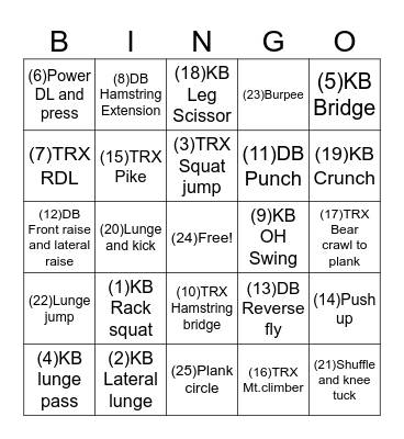 Original G-Power Bingo Card