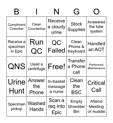 Lab Week 2024 Bingo Card