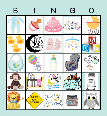 Megan's Baby Shower Bingo Card