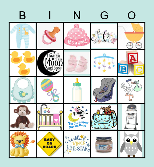 Megan's Baby Shower Bingo Card