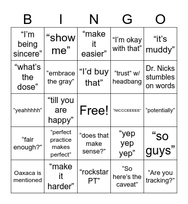 April Fool's Bingo Card