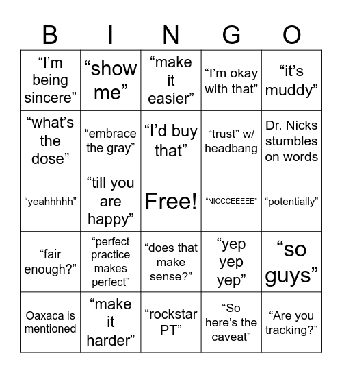 April Fool's Bingo Card