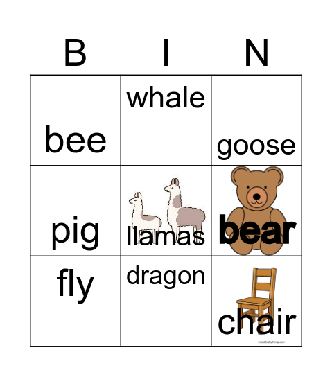 Down by the Bay Bingo Card