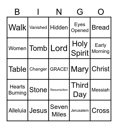 EASTER Bingo Card