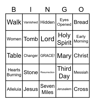 EASTER Bingo Card