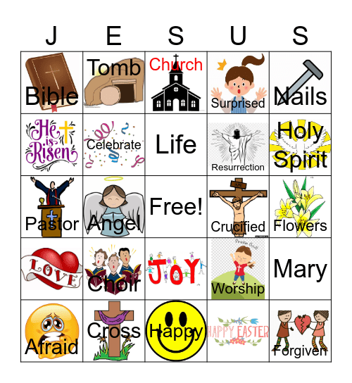 Easter Worship Bingo Card