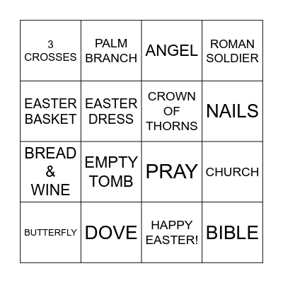 EASTER Bingo Card