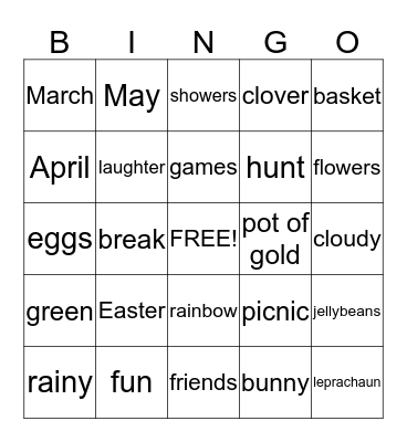 Spring Bingo Card