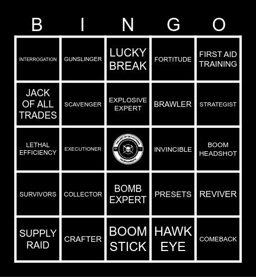 THE LAST OF US Bingo Card