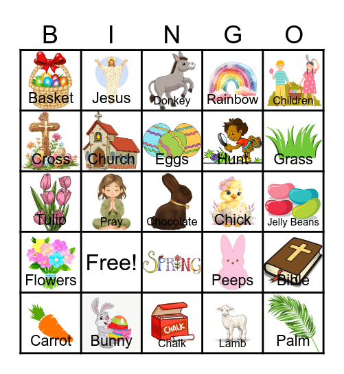 EASTER TIME Bingo Card