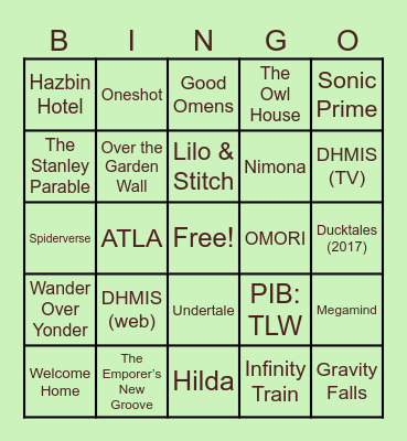 Geekhood Bingo Card