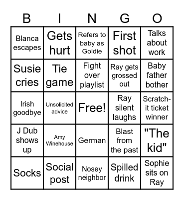 Baby Shower Bingo Card