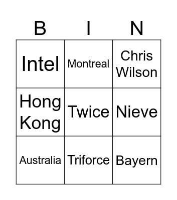 Infinite Craft Bingo Card