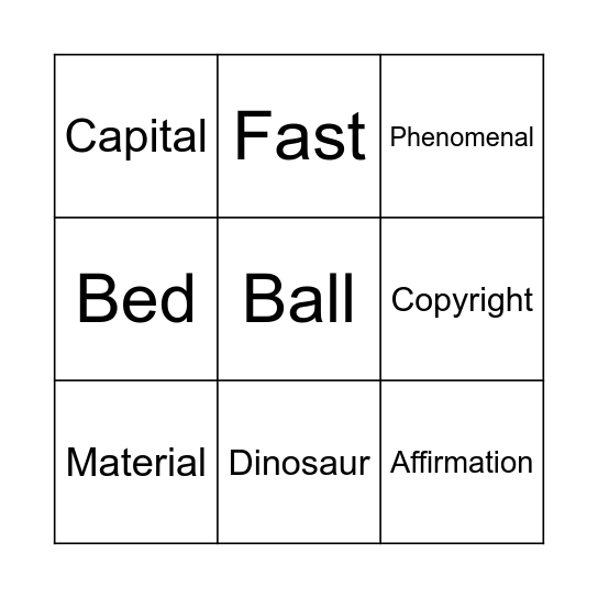 Bingo Card