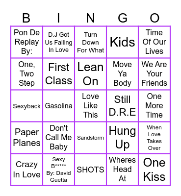 New year Music Bingo Round 3 Bingo Card
