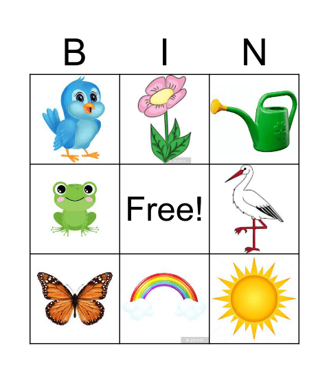 Spring Bingo Card