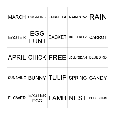 SPRING BINGO Card