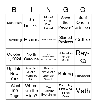 Stacy McAnulty Bingo Card