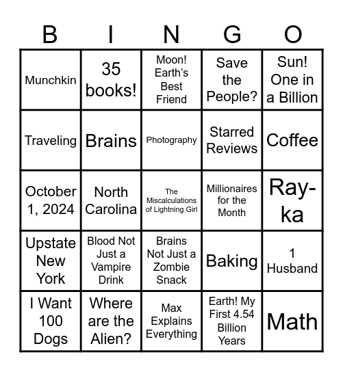 Stacy McAnulty Bingo Card