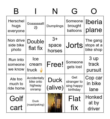🚲Birthday Bike Bingo🚲 Bingo Card