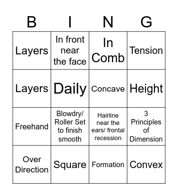 Cutting Foundation Bingo Quiz Bingo Card