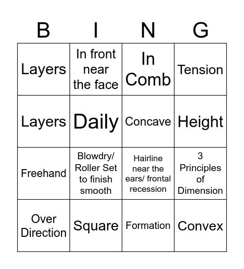 Cutting Foundation Bingo Quiz Bingo Card