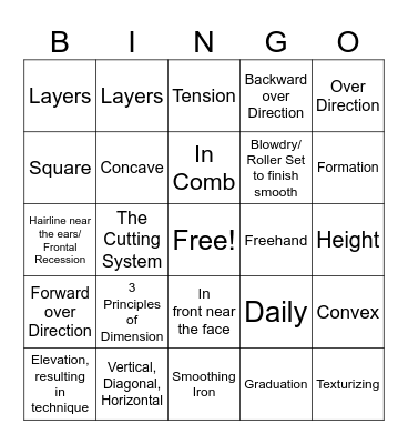 Cutting Foundation Bingo Quiz Bingo Card