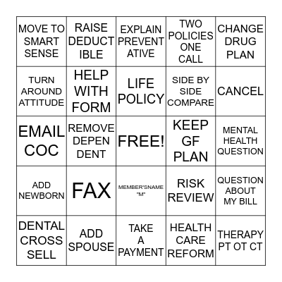 SITUATIONAL RETENTION BINGO  Bingo Card