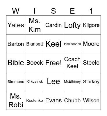 Do You Know Your TEACHERS? Bingo Card