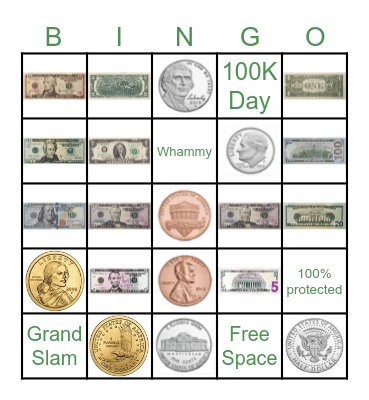 MONEY BINGO Card