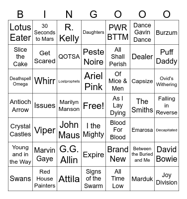 Male Manipulator Bingo Card