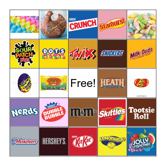 Easter Candy Bingo Card