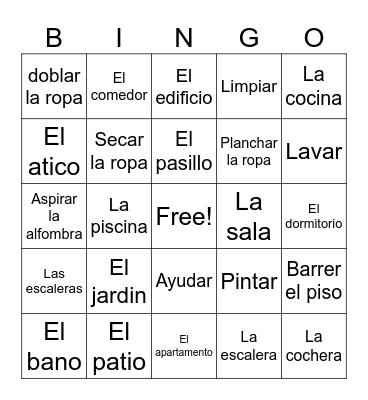 LA CASA Bingo Card