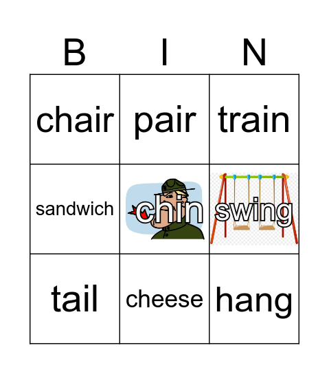phase 2 lesson 1 bingo sight words Bingo Card
