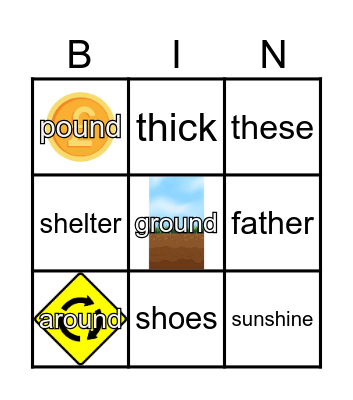 phonics phase 2 lesson 2 bingo cards Bingo Card