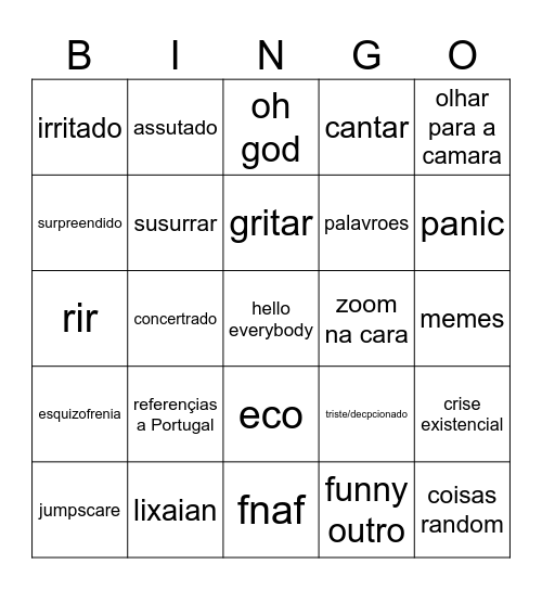 Mark bingo Card
