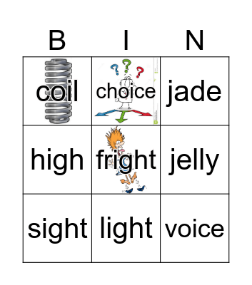 phase 2 lesson 3 phonics bingo cards Bingo Card
