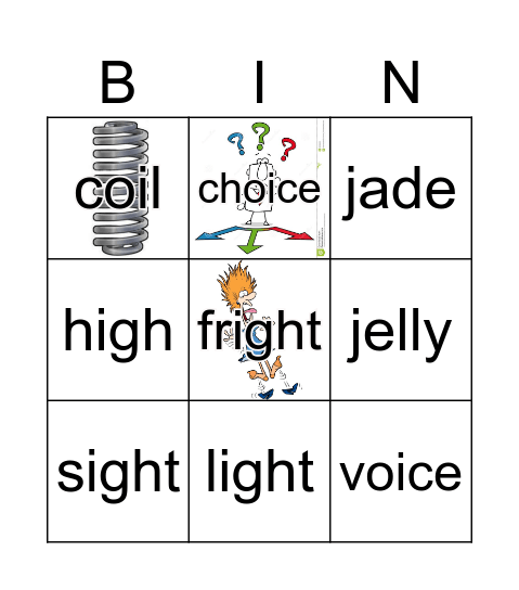 phase 2 lesson 3 phonics bingo cards Bingo Card