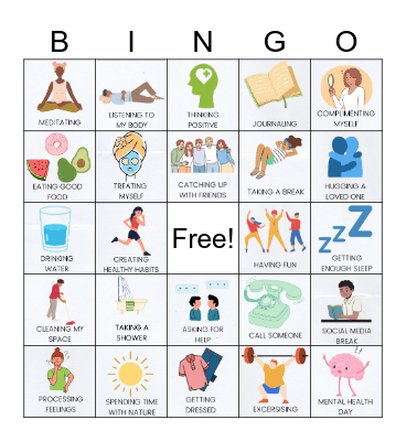 Self Care Bingo Card