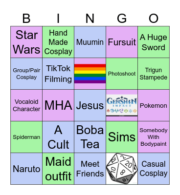 Convention Bingo Card