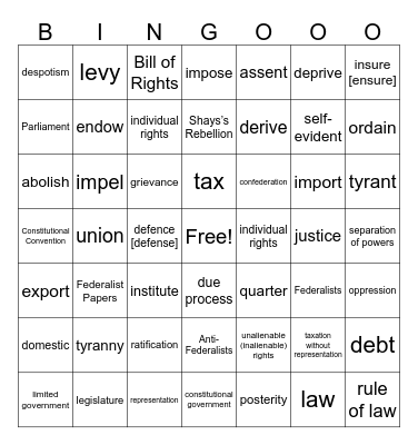 Category 1 1.5-1.11 Bingo Card