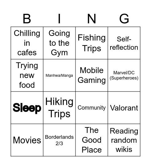 Bingo Card