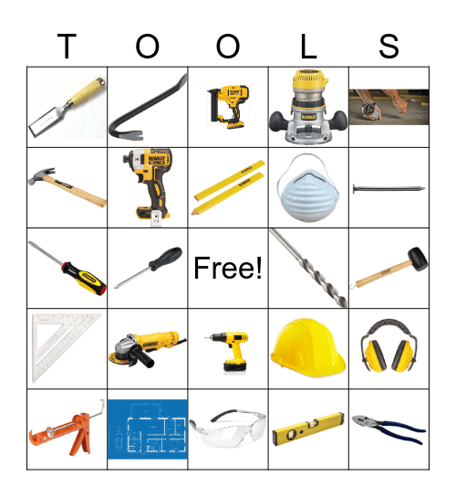 Tool Education Bingo Card