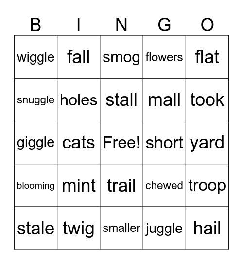 Extension Bingo Card