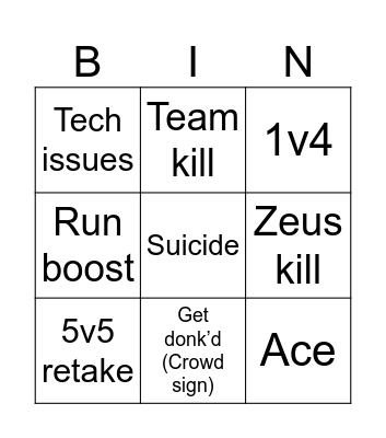 Faze vs Spirit map 3 (Vertigo) Bingo Card