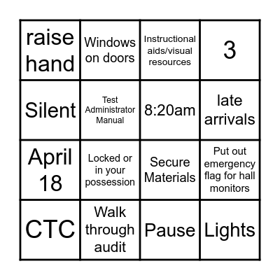 STAAR Logistics Loteria Bingo Card
