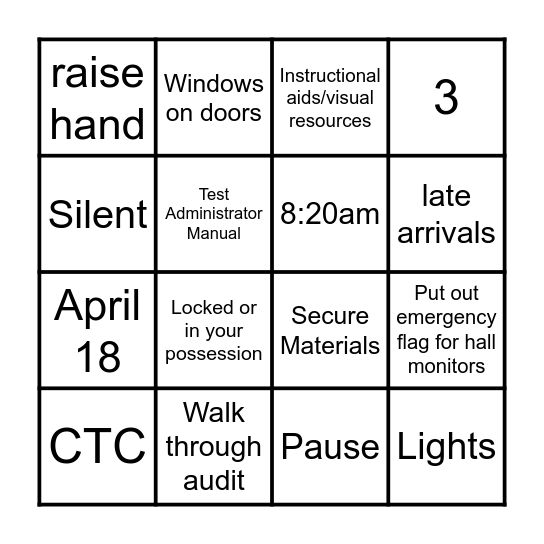 STAAR Logistics Loteria Bingo Card